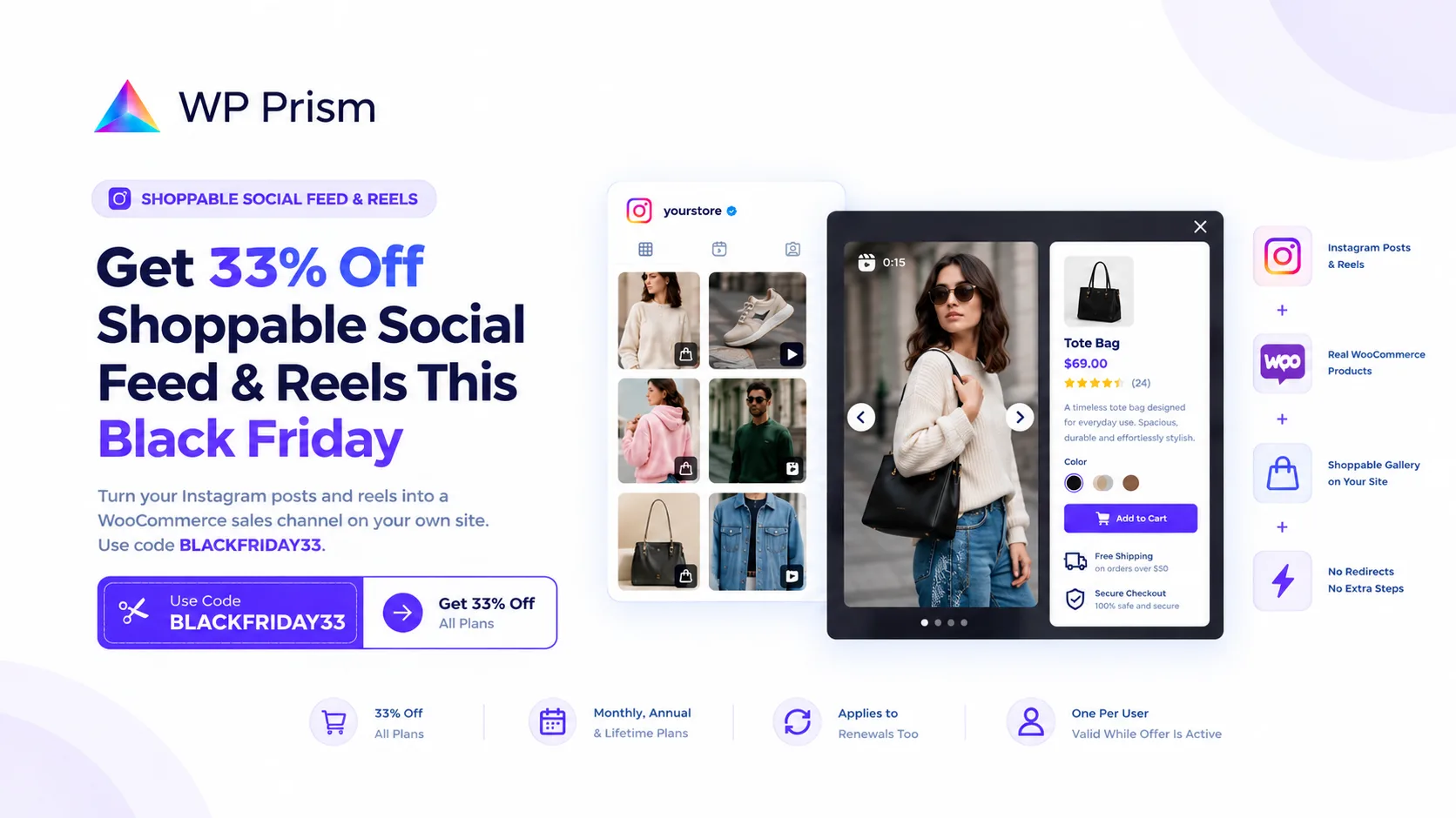 Get 33% Off Shoppable Social Feed & Reels This Black Friday